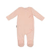 Maniere Velour Wrap Boys Footie and Beanie, Light Pink