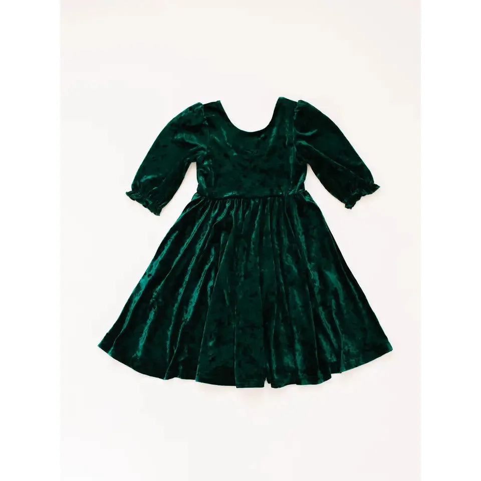 slim fit dress slacks Ollie Jay Pippa Dress in Crushed Green Velvet – Maison Baby & Kids