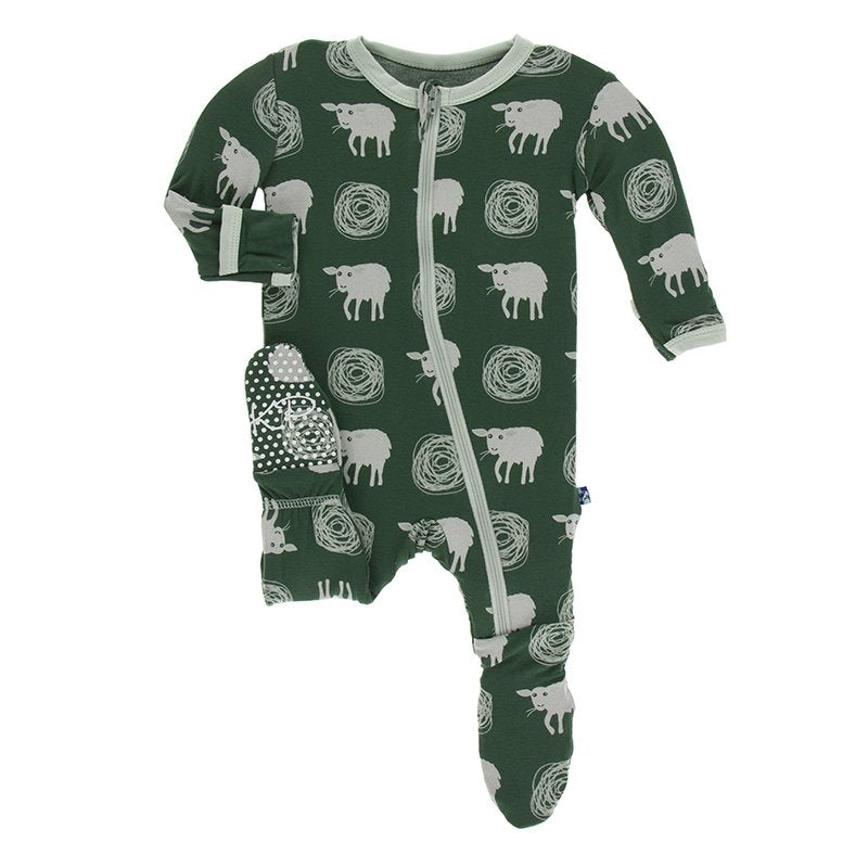 Kickee Pants Topiary Tuscan Sheep Coverall with Zipper, 03M Maison
