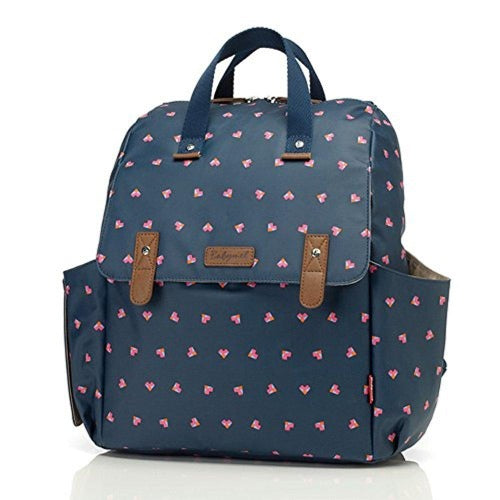 Babymel Origami Heart Navy Robyn Convertible Backpack Diaper Bag