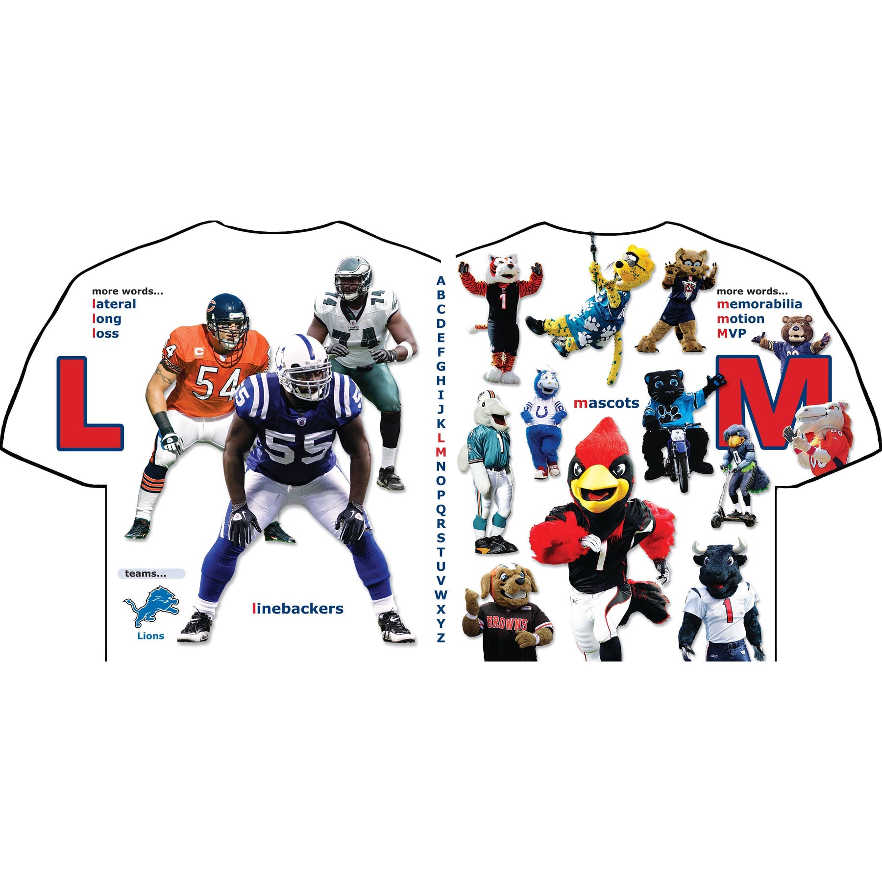 Nfl Abc Layout NFL Football ABC Board Book, League Edition – Maison Baby & Kids