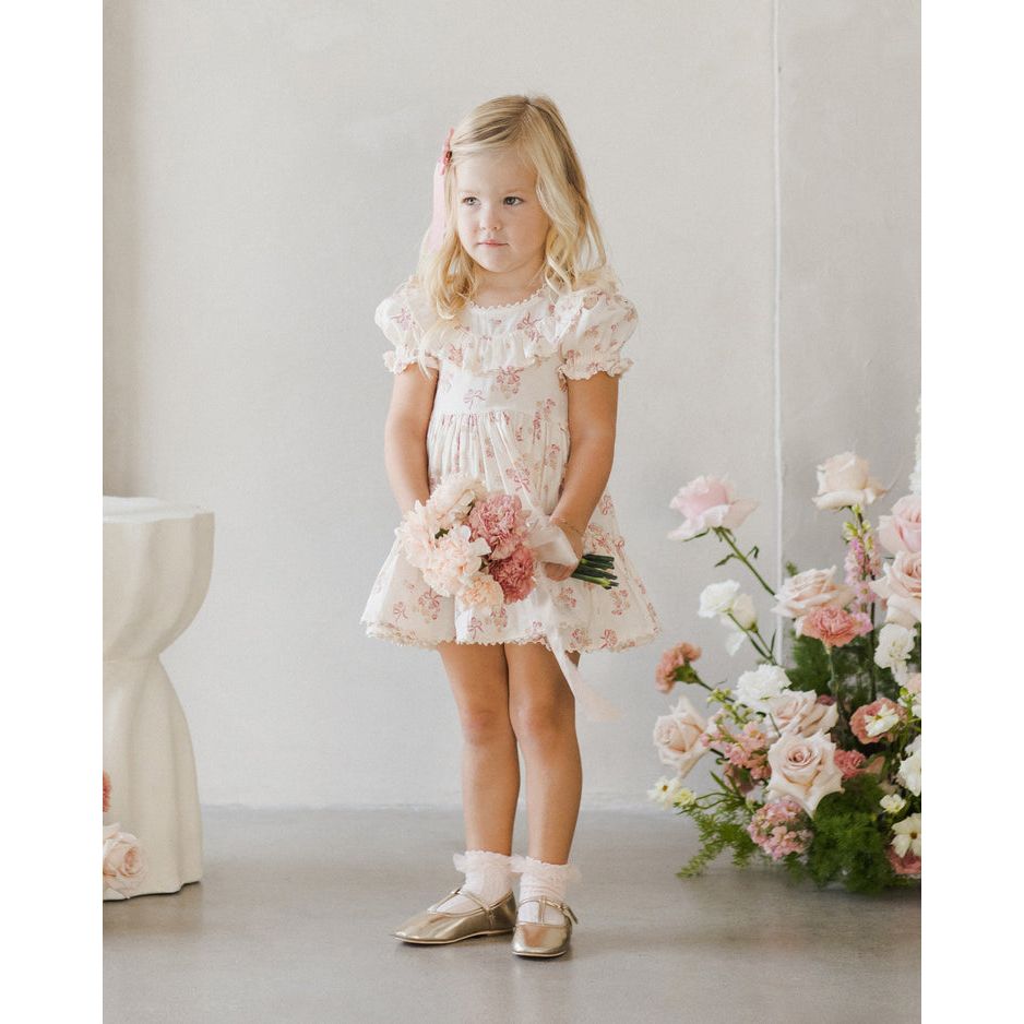 Noralee T-Strap Ballet Flats, Gold Metallic – Maison Baby & Kids