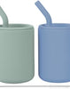 Wee Sprout Silicone Training Cup + Straw System, 4oz